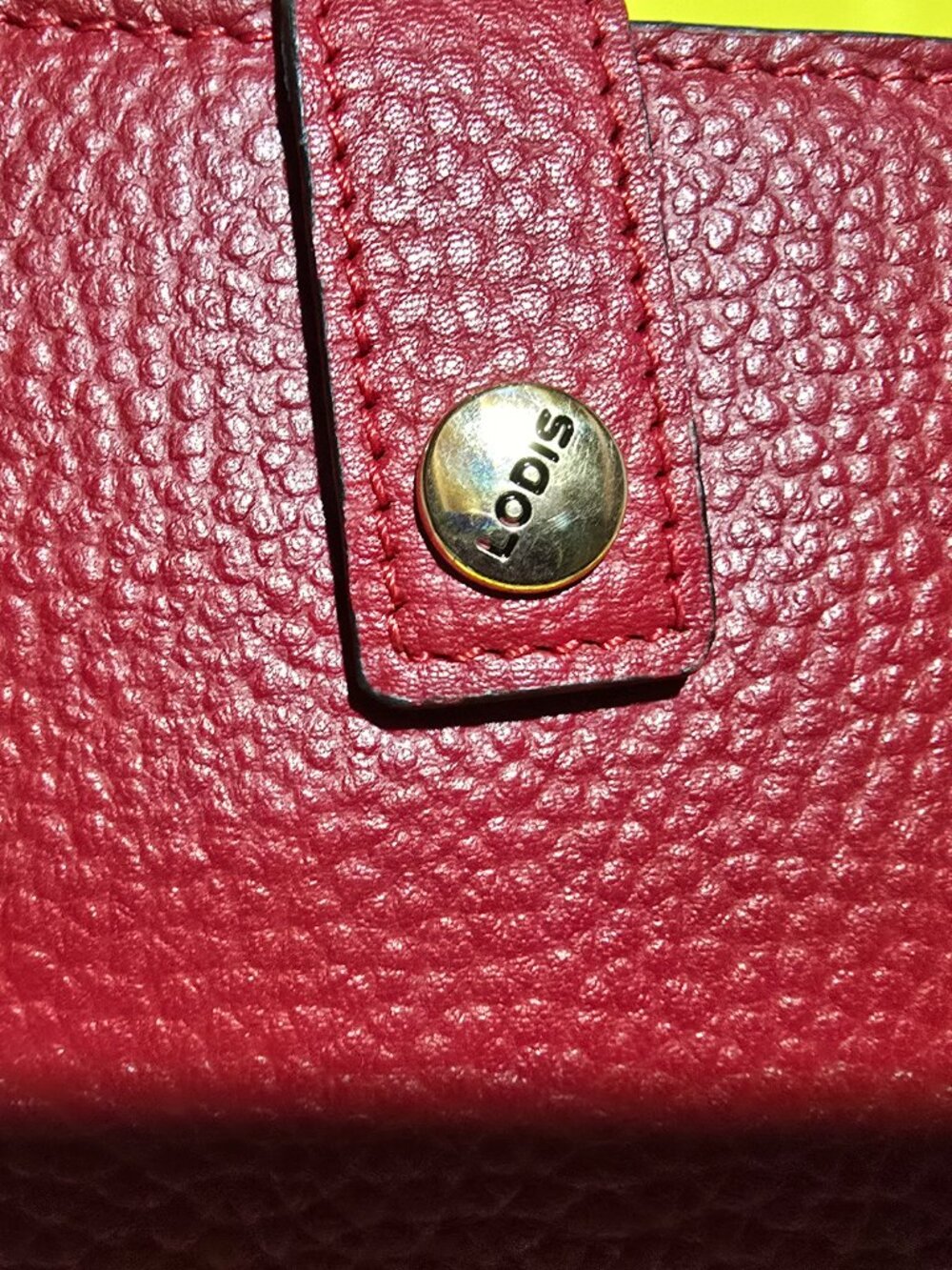 Lodis Kate N/S French Purse Red Leather RFID WalletLodis Kate N/Snap Closure EUC - Picture 3 of 15